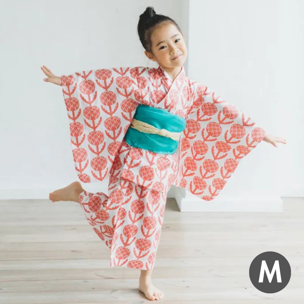 nunocoto fabric パターンファブリック こども浴衣[アーティチョーク] Mサイズ（120?140cm）