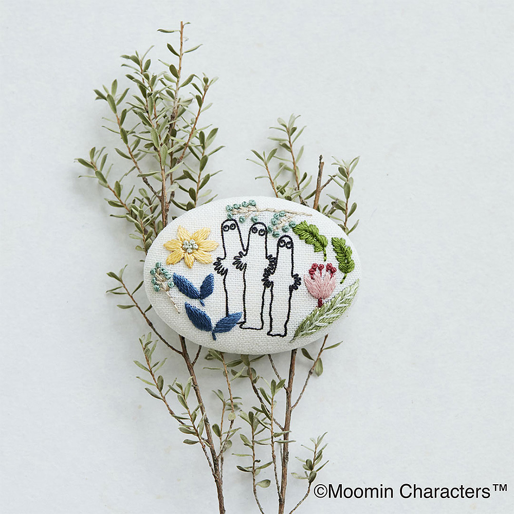 ムーミン ボタニカル刺しゅうブローチ〈ニョロニョロ〉