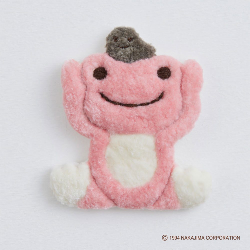 かえるのピクルス もこもこ刺しゅうブローチキット「おたまじゃくしのベイビーちゃん」