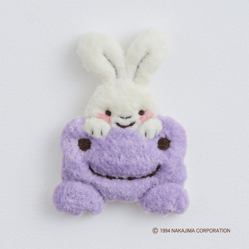 かえるのピクルス もこもこ刺しゅうブローチキット「うさぎのラパン」