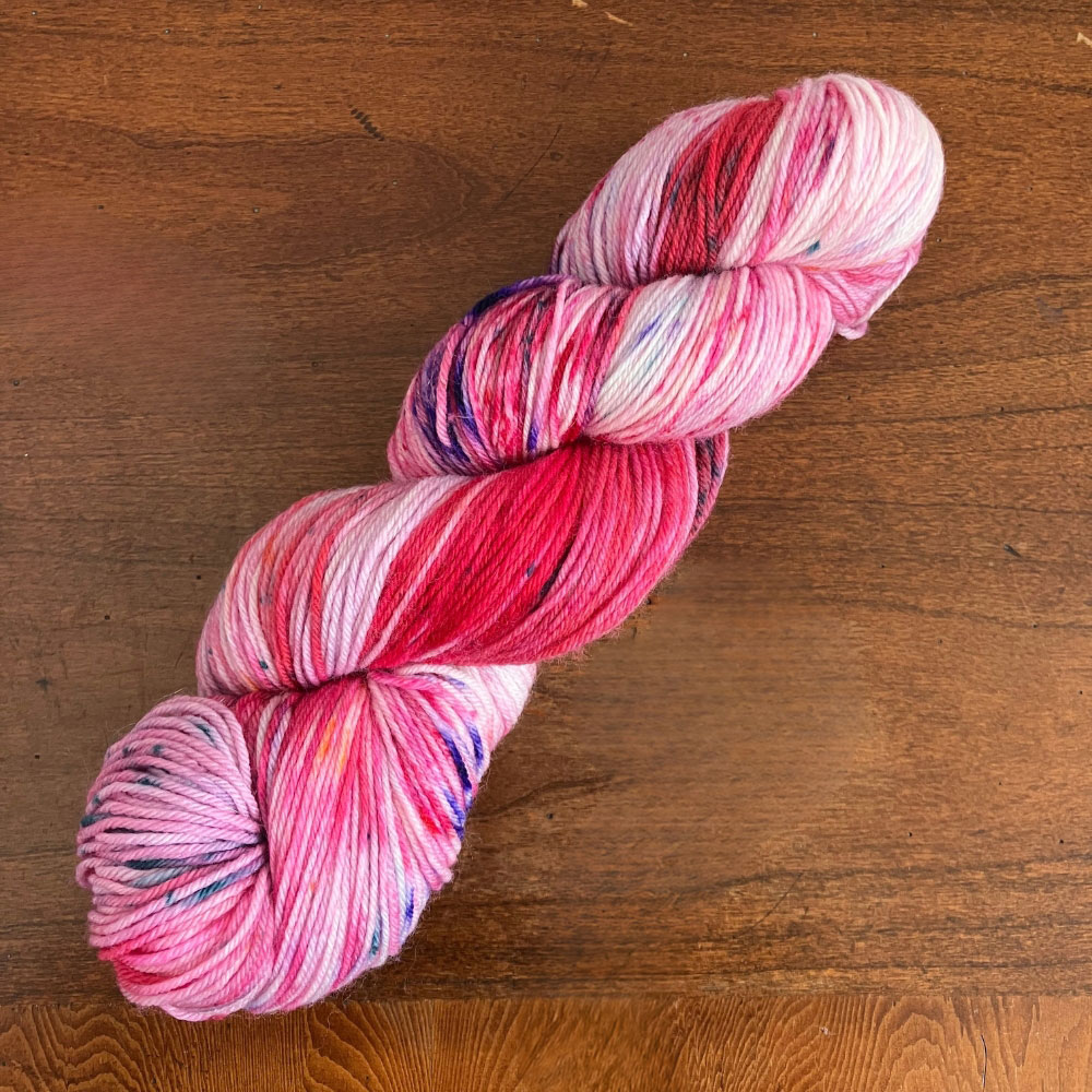 Hobby Wool 手染め糸 400m（ピンク×パープル）