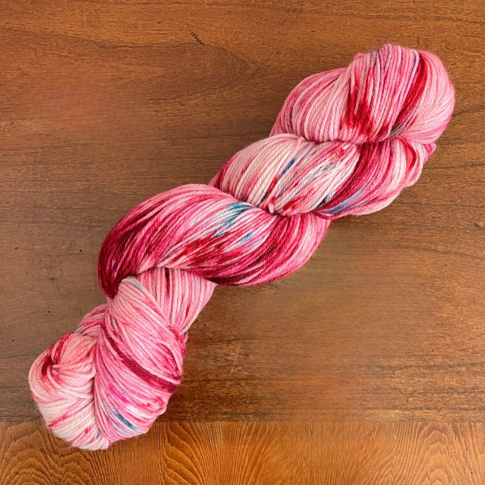 Hobby Wool 手染め糸 400m（ワイン×ブルー）