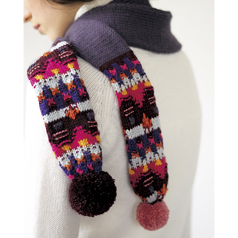 〈レシピ〉編み込み模様のロングマフラー（ボーヒュース）