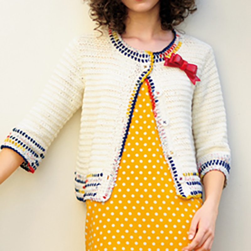 〈レシピ〉生なりのカーディガンジャケット