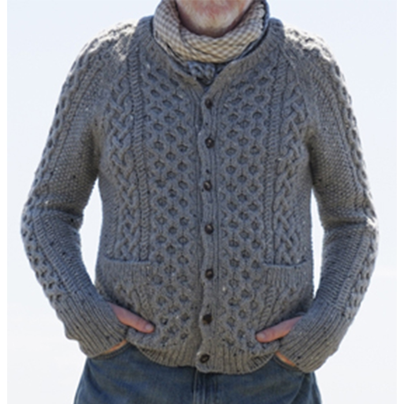 レシピ　フードつきカーディガン（メンズ）