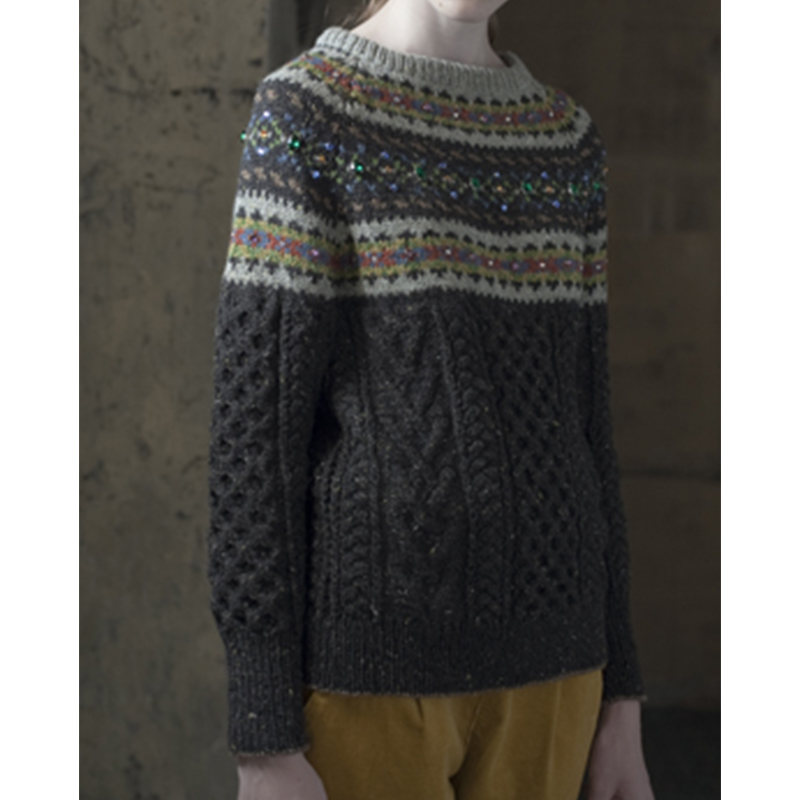 〈レシピ〉編み込み模様のプルオーバー