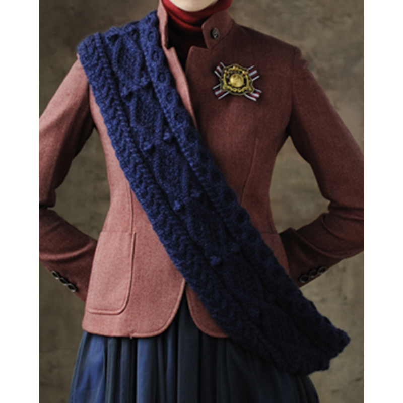 〈レシピ〉Navy blueのスヌード