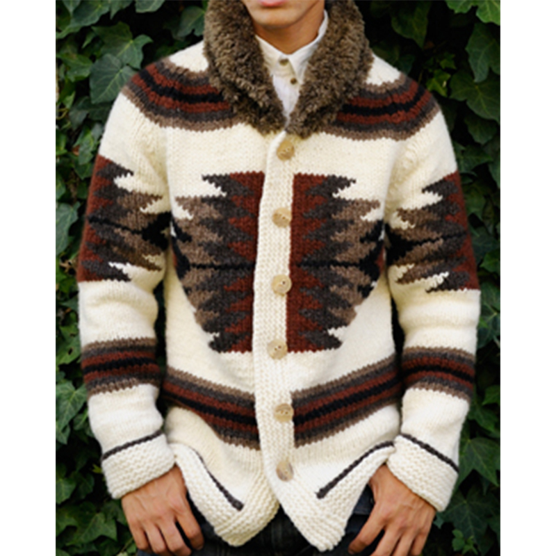 〈レシピ〉幾何学模様のカーディガン