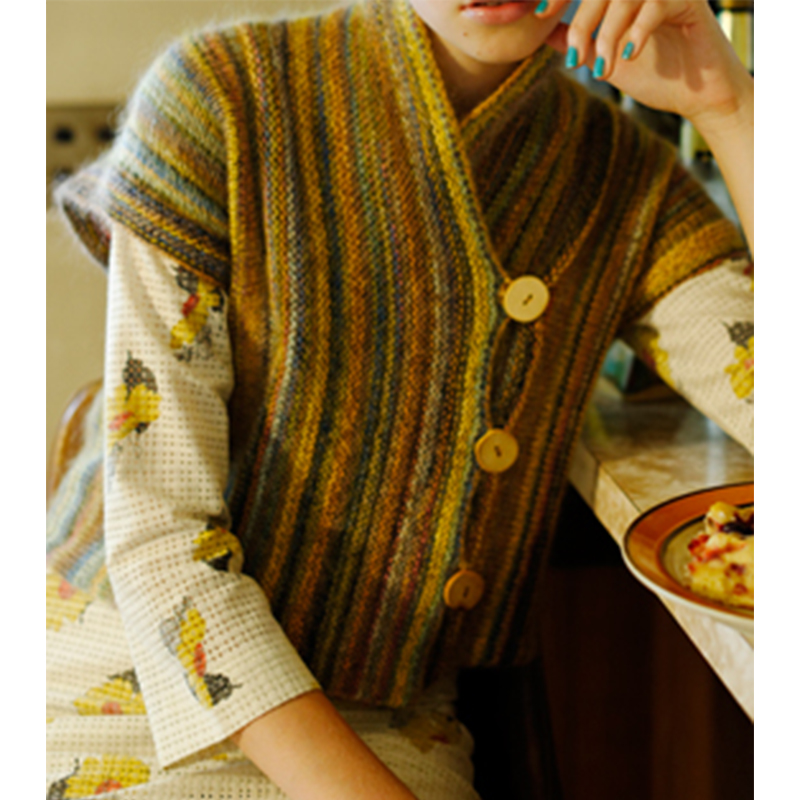 〈レシピ〉ストライプのカーディガン