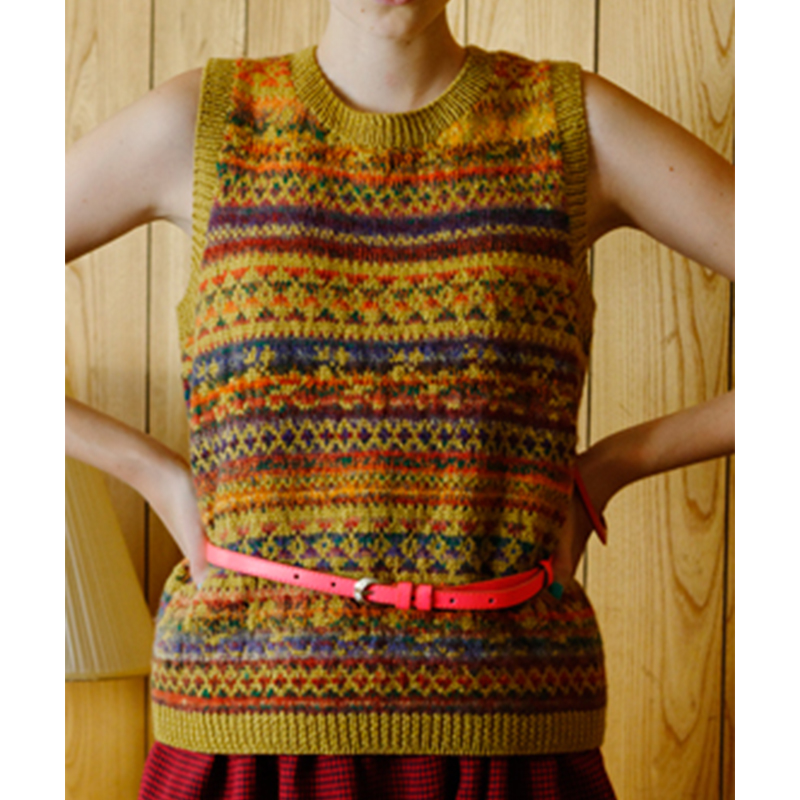 〈レシピ〉編み込み模様のベスト