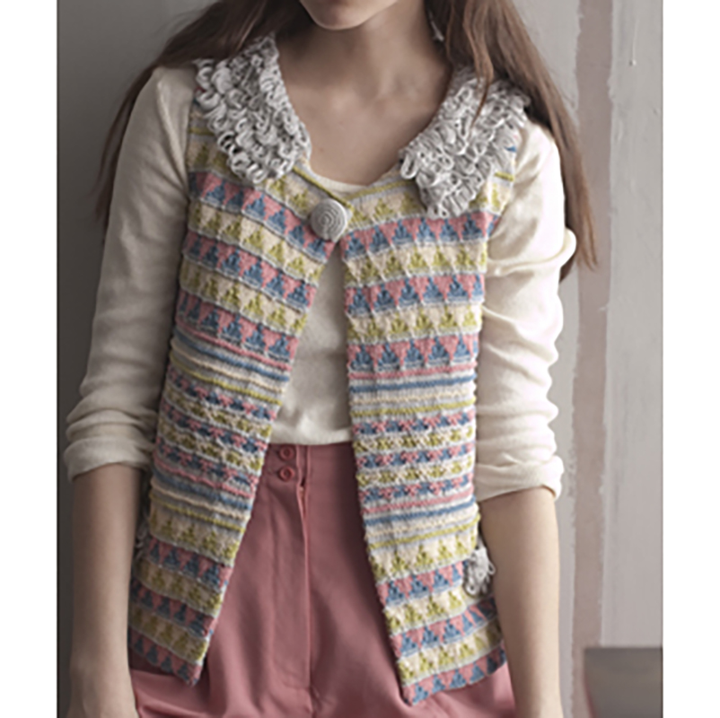 〈レシピ〉編み込み模様のベスト