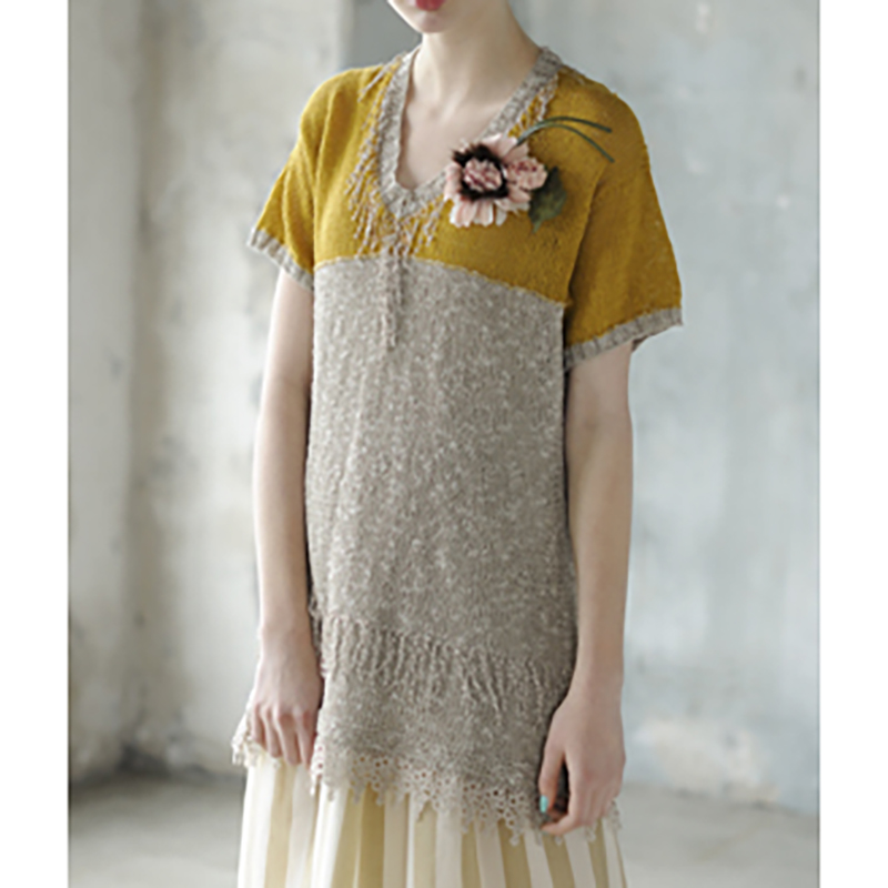 〈レシピ〉Vネックの半袖チュニック