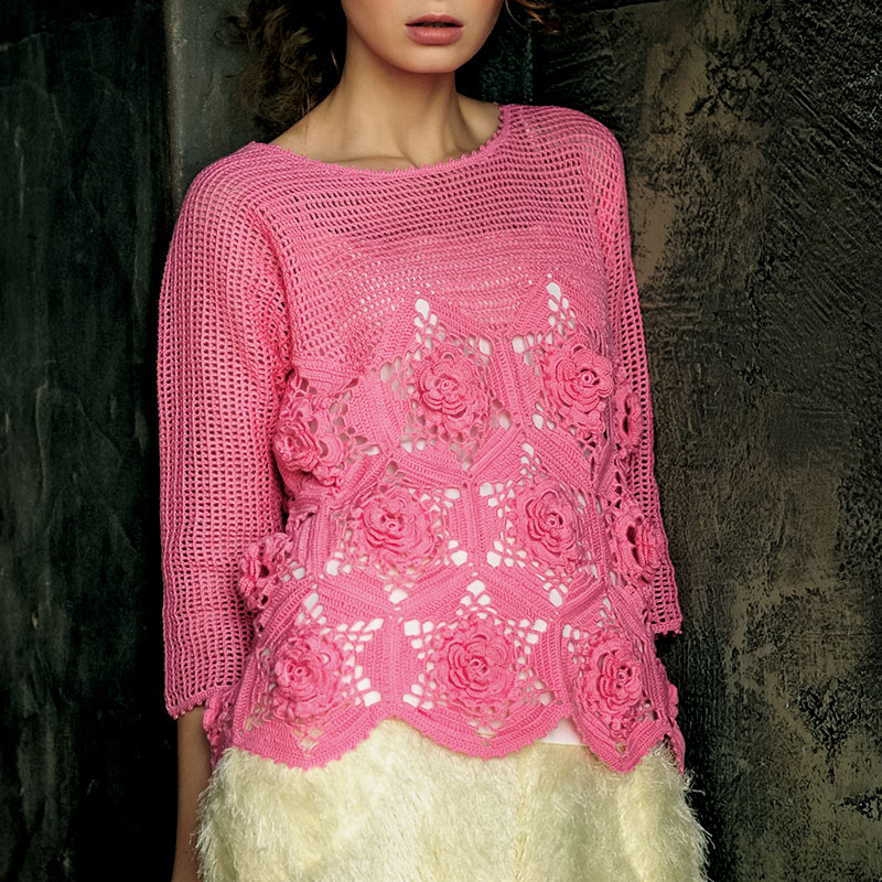 〈レシピ〉立体モチーフのプルオーバー