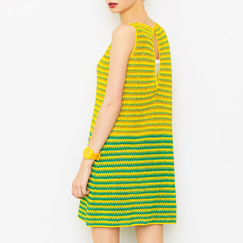 〈レシピ〉カナリヤイエロー＆グリーンのワンピース