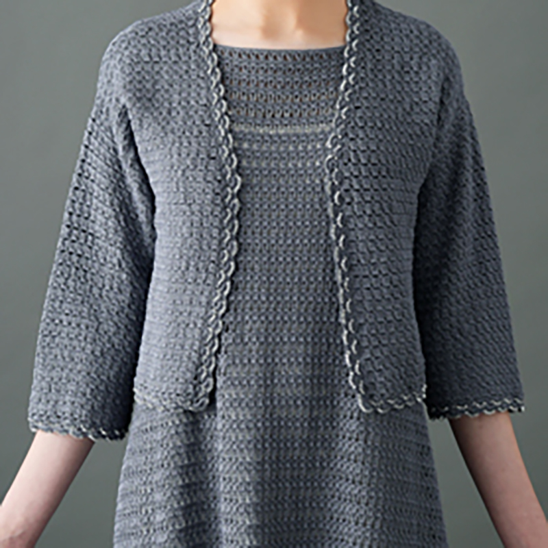 〈レシピ〉グレーのレースカーディガン