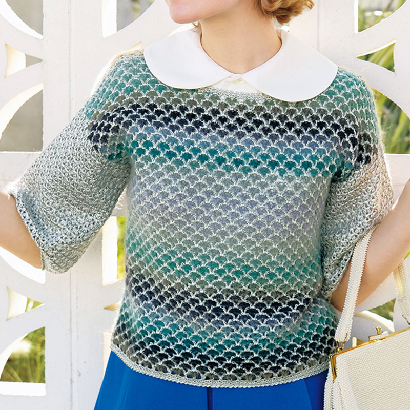 〈レシピ〉紫系段染めのプルオーバー