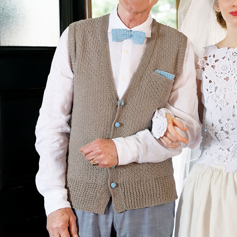 〈レシピ〉メンズベストと蝶ネクタイ