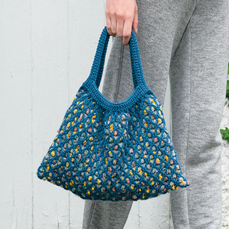 〈レシピ〉青とグレーのバッグ