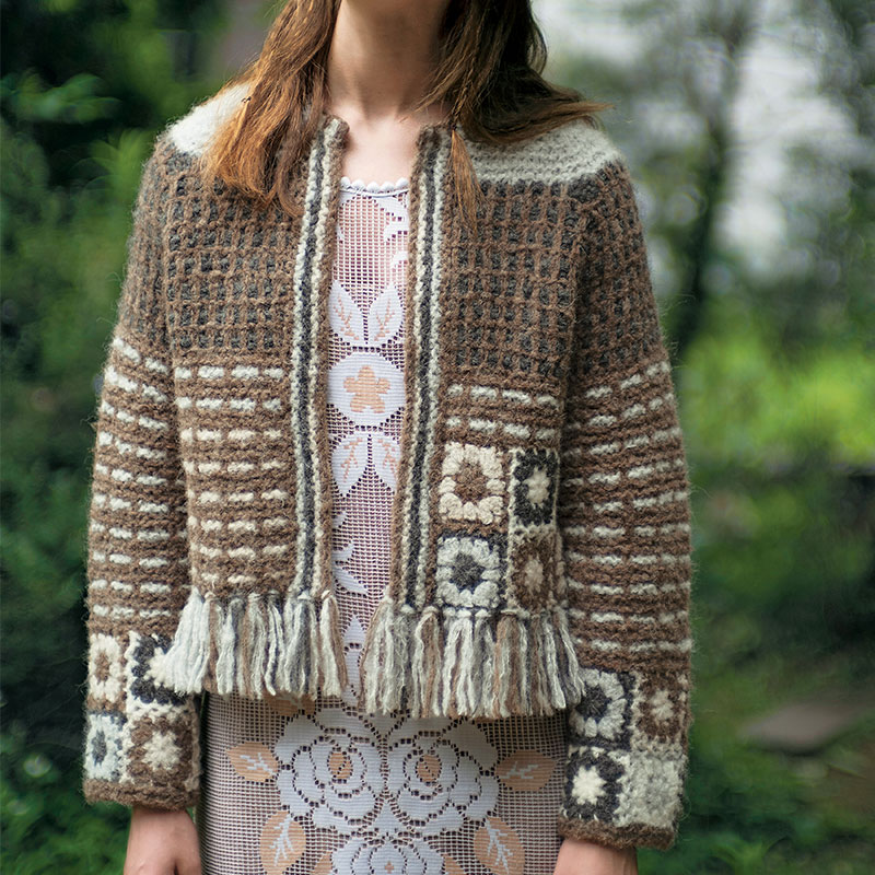 〈レシピ〉モチーフつなぎのジャケット