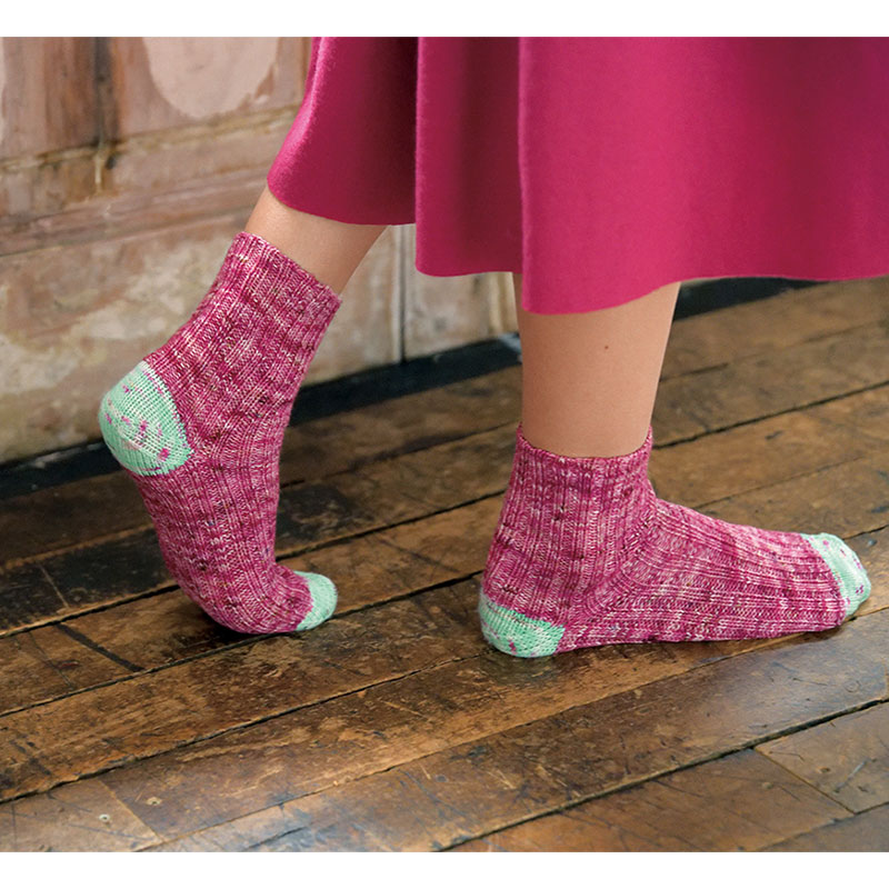 〈レシピ〉2目ゴム編みの靴下