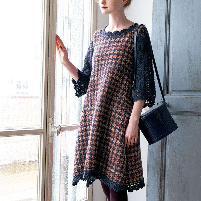 〈レシピ〉編み込みワンピース