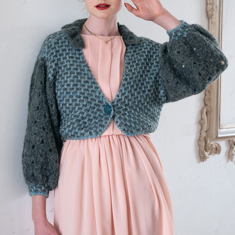 〈レシピ〉グレー系ボレロ