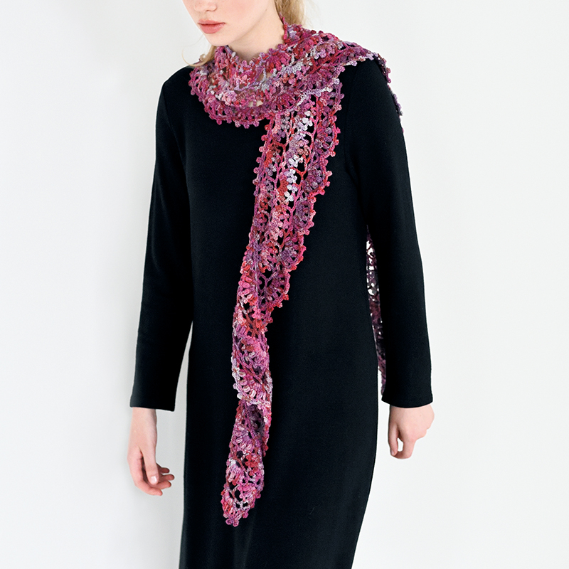 〈レシピ〉紫系段染めのショール