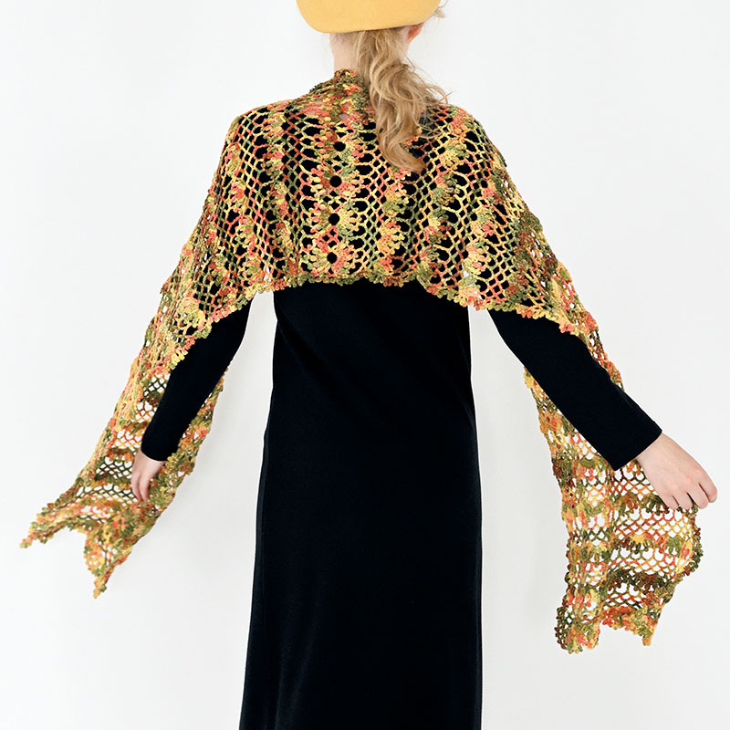 〈レシピ〉黄系段染めのショール