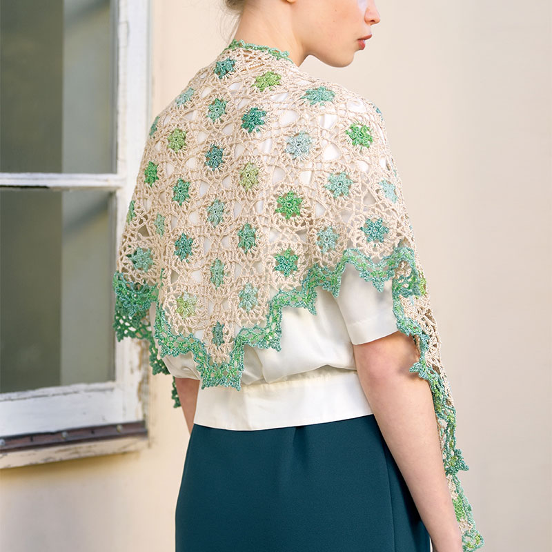 〈レシピ〉連続モチーフのショール