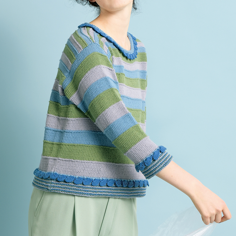 〈レシピ〉ボーダーのプルオーバー