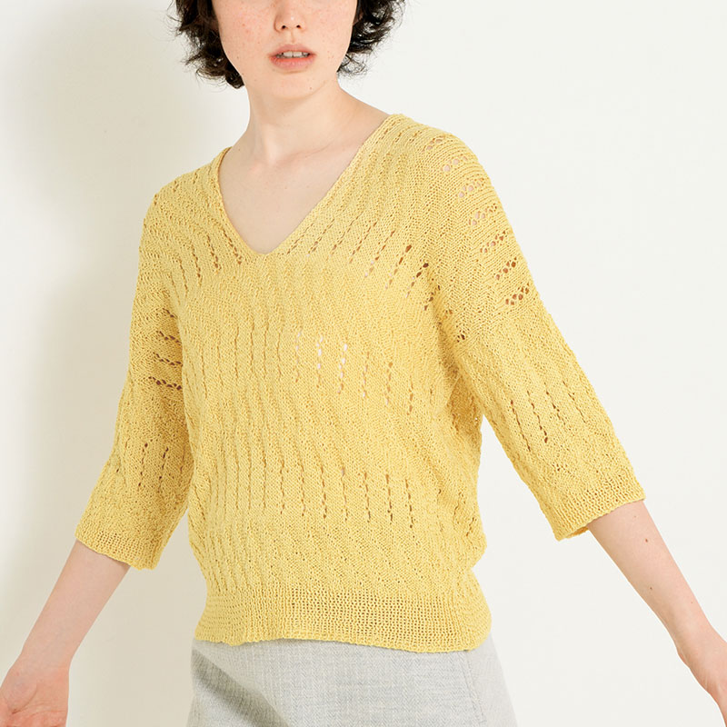 〈レシピ〉半袖プルオーバー　黄