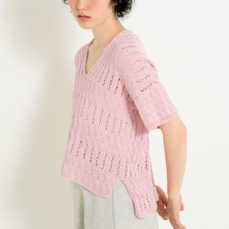 〈レシピ〉半袖プルオーバー　ピンク