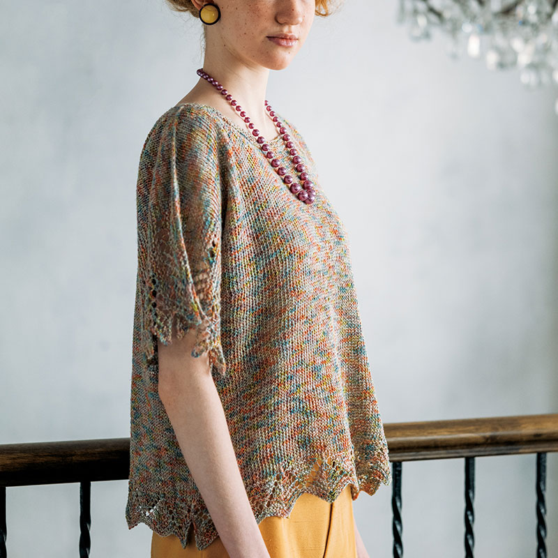 〈レシピ〉段染め糸の半袖プルオーバー