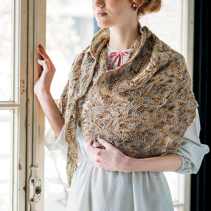 〈レシピ〉引き返し編みの三角ショール