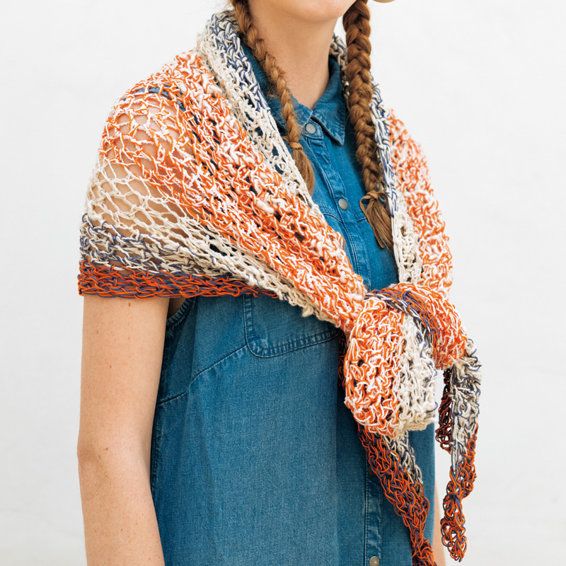 〈レシピ〉ジャンボ針で編むかぎ針のショール