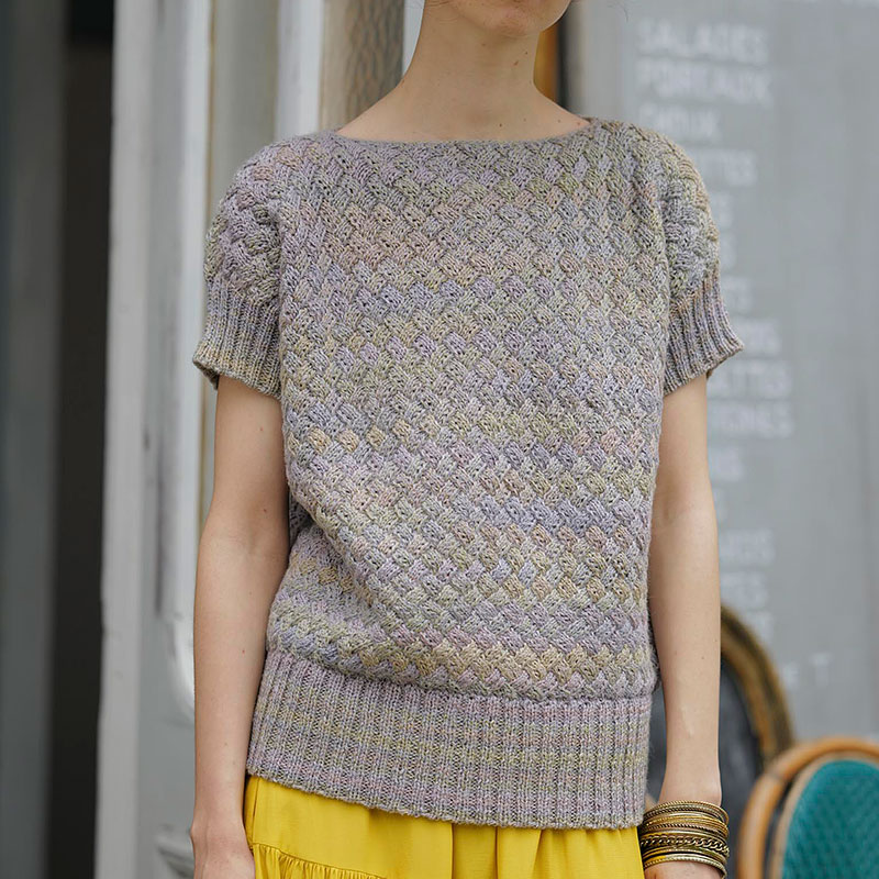 〈レシピ〉バスケット編みの半袖プルオーバー