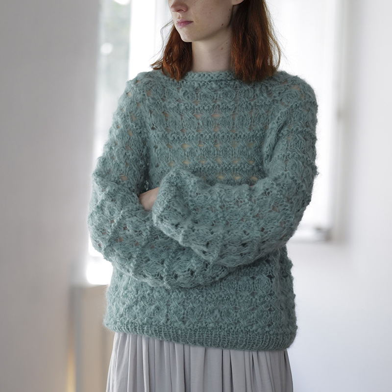 〈レシピ〉透かし模様のラグランプルオーバー