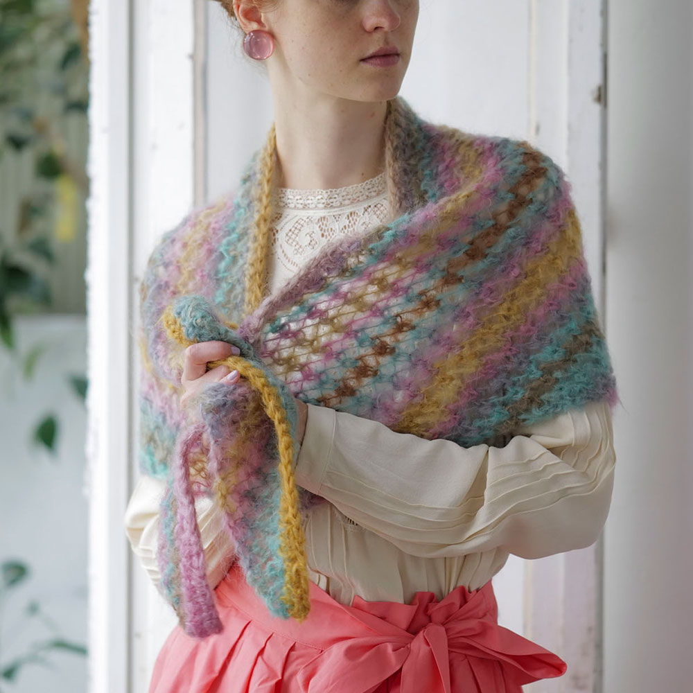 〈レシピ〉魔法の一本針で編む三角ショール