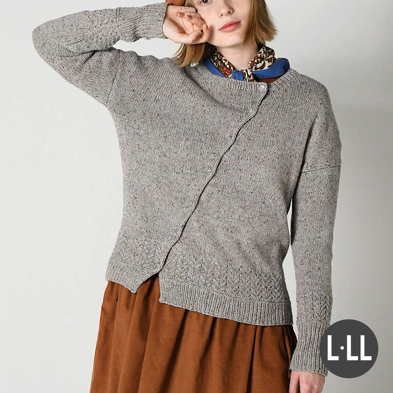 〈レシピ〉斜めあきのカーディガン ［L・LL］