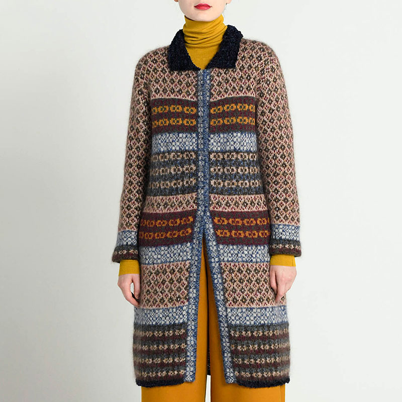 〈レシピ〉編み込み模様のコート