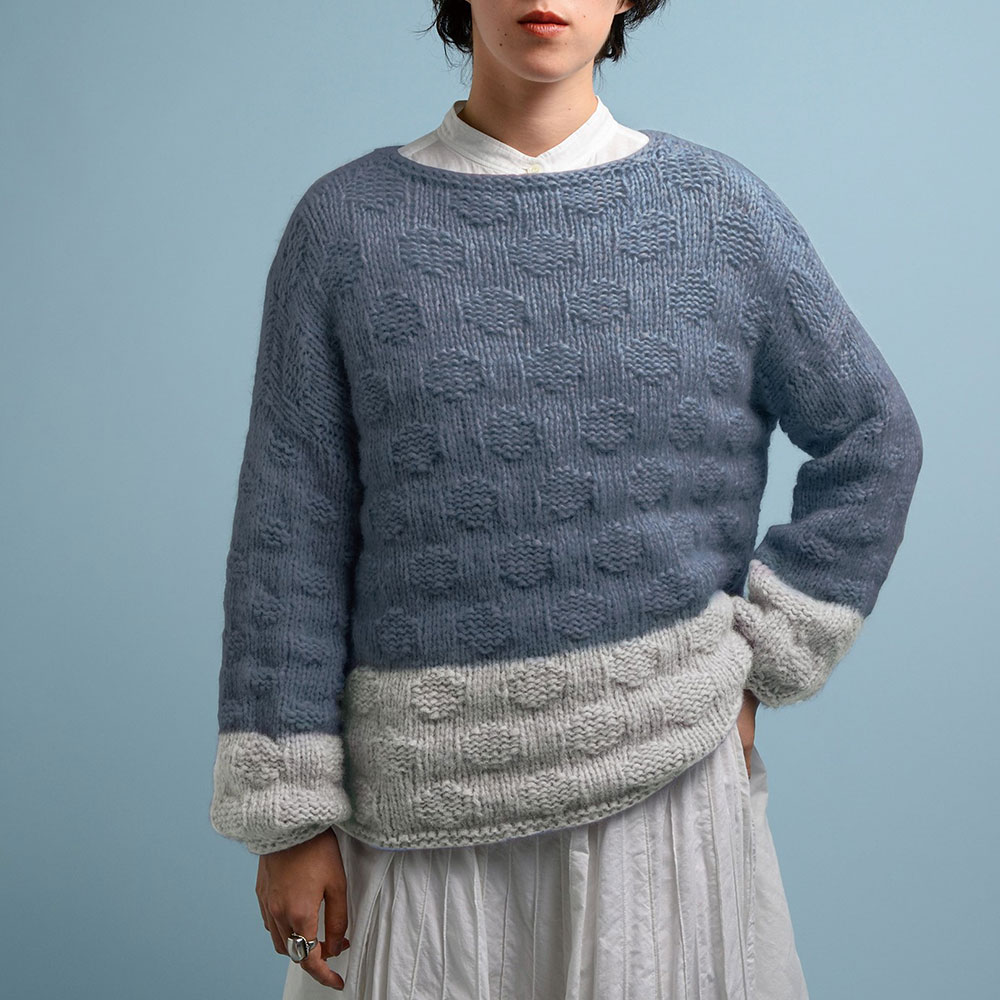 〈レシピ〉水玉模様のツートーンプルオーバー