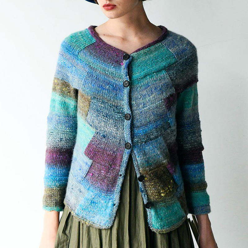 〈レシピ〉青系のカーディガン