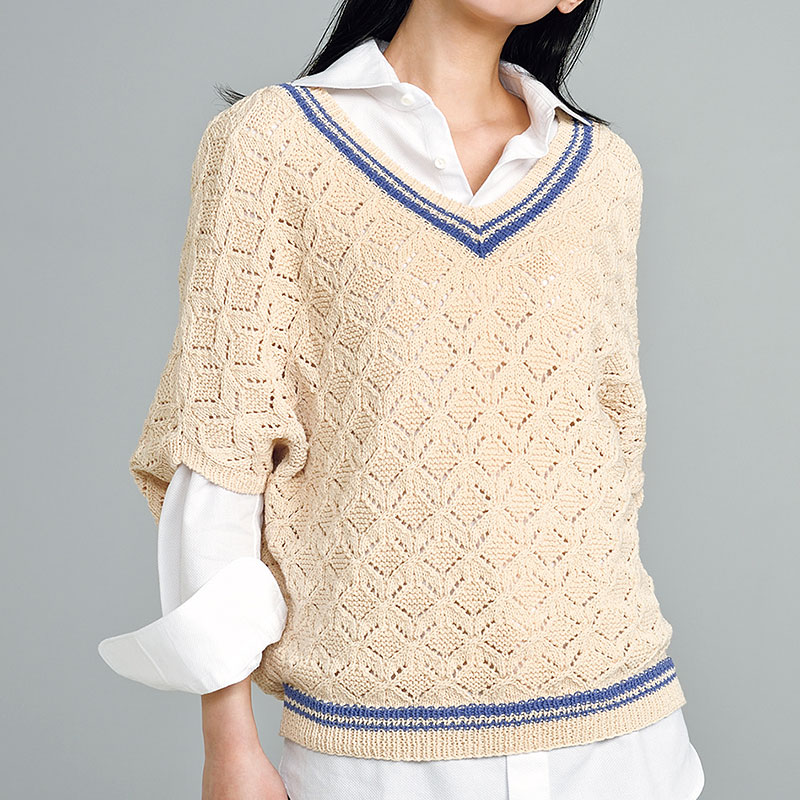 〈レシピ〉レーシーなチルデン風プルオーバー［L・LL］