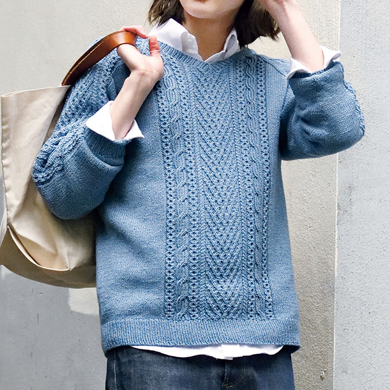 〈レシピ〉青のメンズプルオーバー