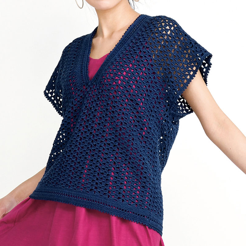 〈レシピ〉プルオーバー 紺・生なり