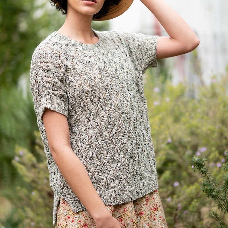 〈レシピ〉リーフ模様のフレンチスリーブプルオーバー