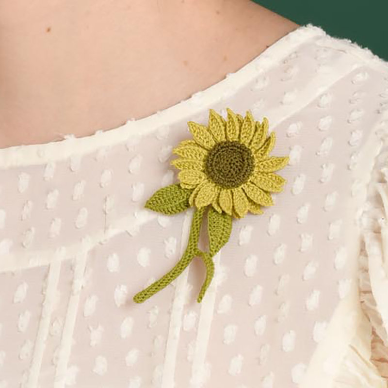 〈レシピ〉ヒマワリのブローチ