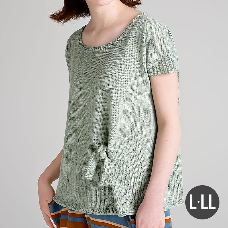 〈レシピ〉リボン結びのプルオーバー［L・LL］