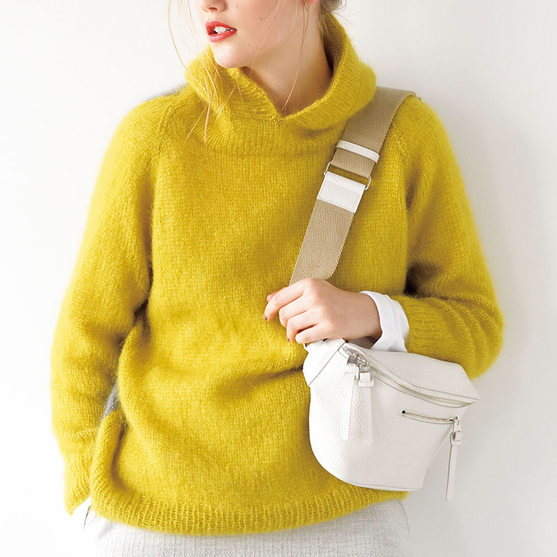 〈レシピ〉黄・グレーのフード付きプルオーバー