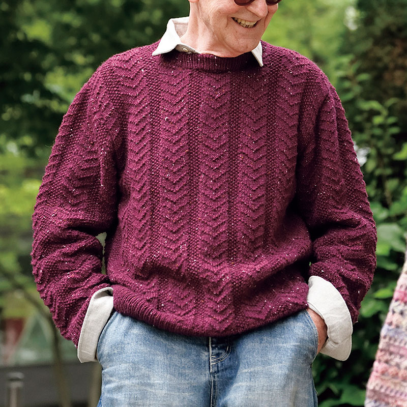 〈レシピ〉えんじの地模様プルオーバー